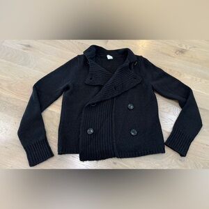 J crew women’s Wool blend button up black cardigan size small